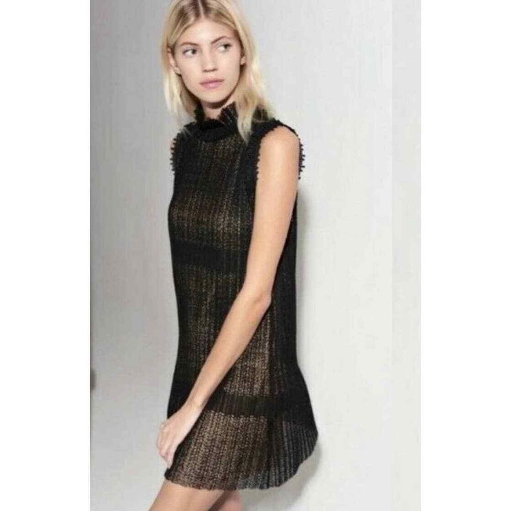 Alexis Becca Sleeveless pleated Lace Mini dress